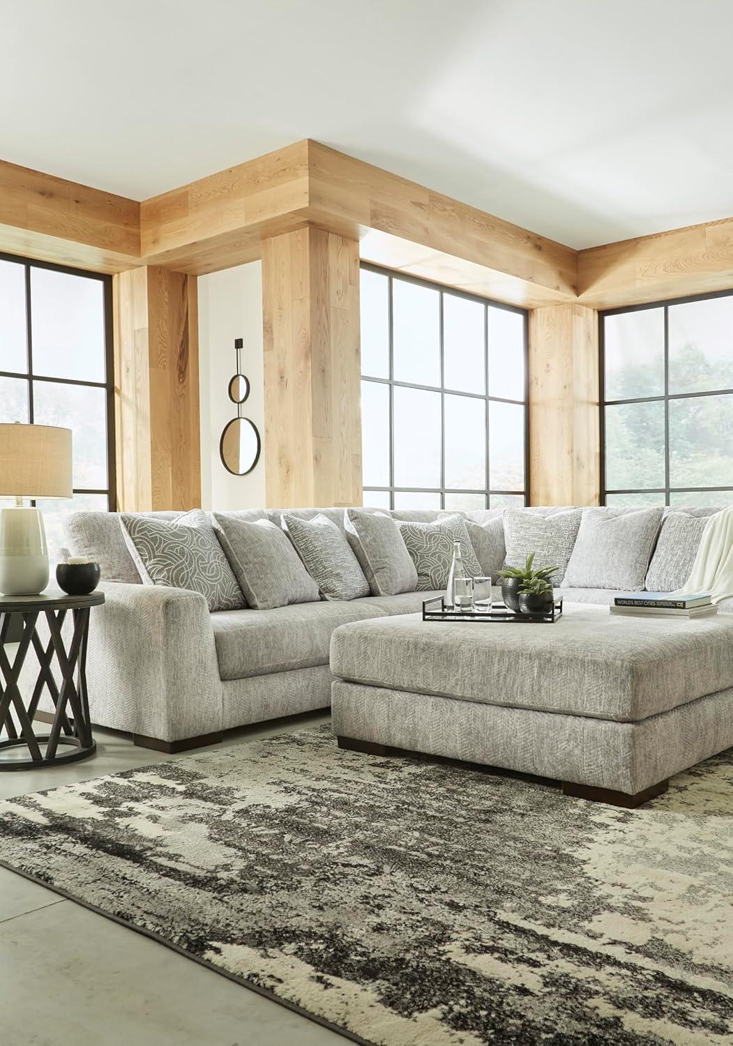 imageSignature Design by Ashley Regent Park Oversized Accent Ottoman Light GrayLight Gray