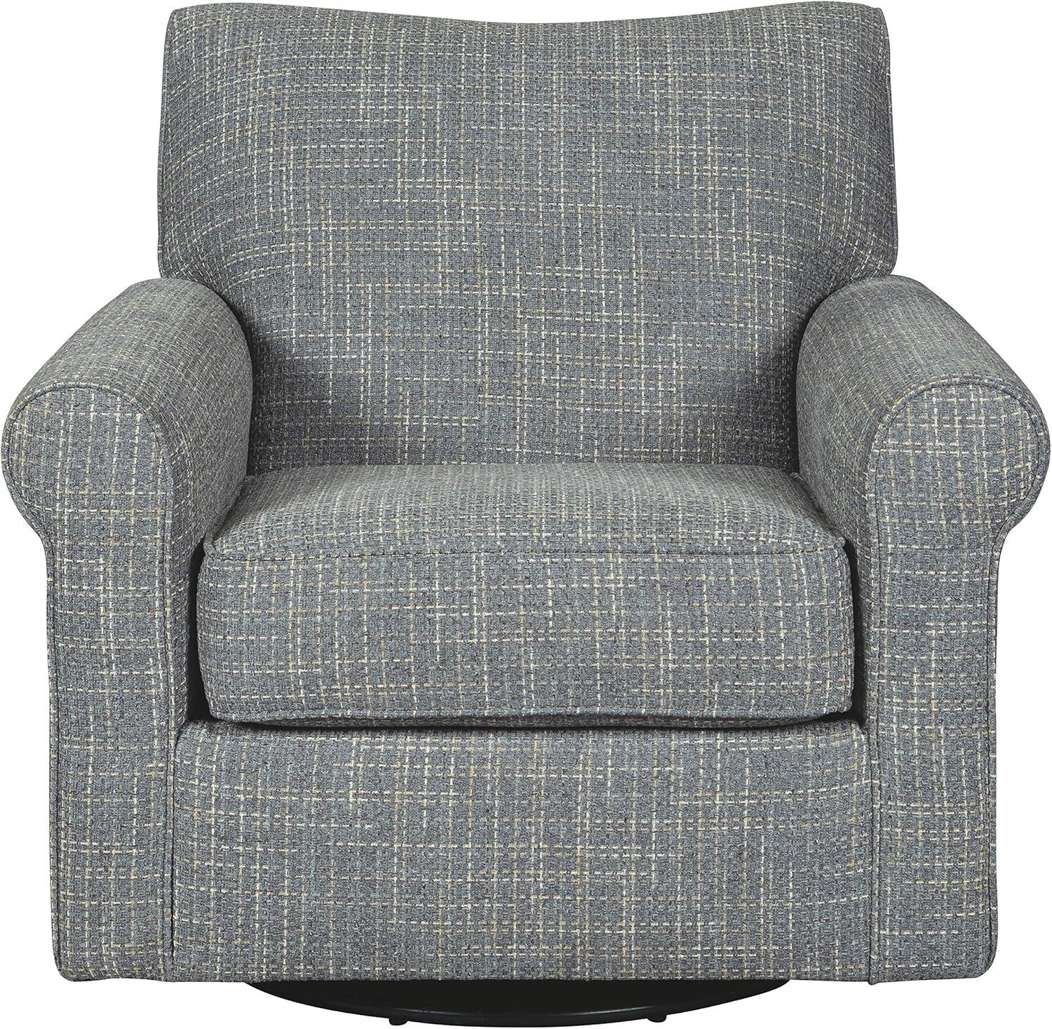 imageSignature Design by Ashley Renley 360Degree Swivel Glider Nursery Accent Chair Gray