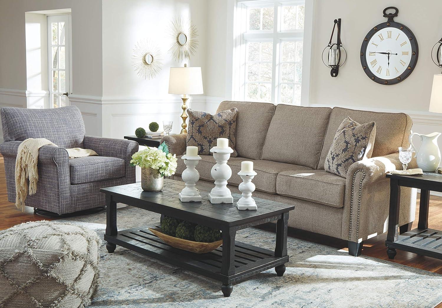 imageSignature Design by Ashley Renley 360Degree Swivel Glider Nursery Accent Chair Gray