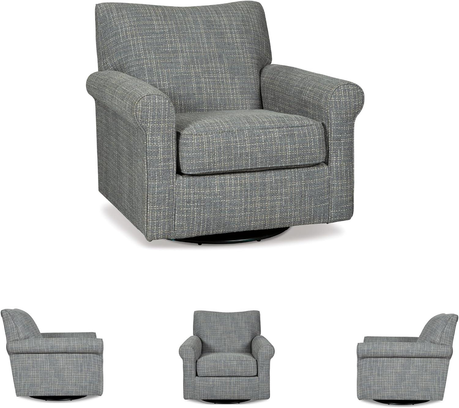 imageSignature Design by Ashley Renley 360Degree Swivel Glider Nursery Accent Chair Gray