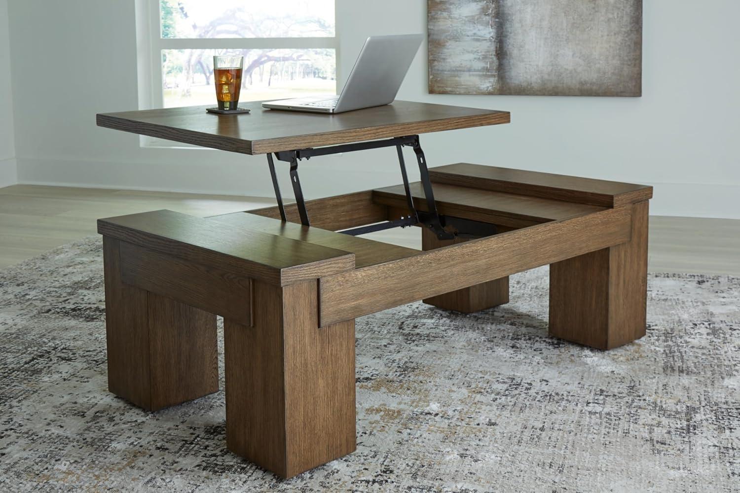 imageSignature Design by Ashley Rosswain Contemporary LiftTop Coffee Table Dark Brown