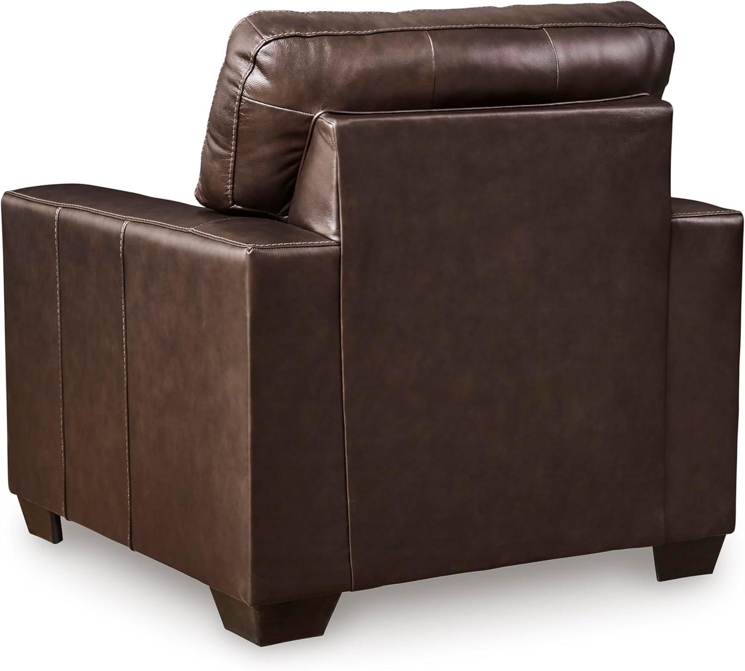 imageSignature Design by Ashley Santorine Classic Tufted Leather Match Chair Dark BrownChair