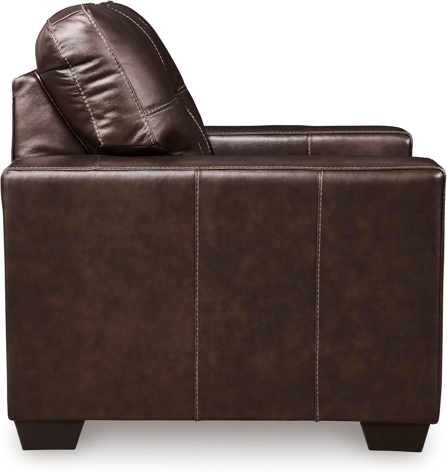 imageSignature Design by Ashley Santorine Classic Tufted Leather Match Chair Dark BrownChair
