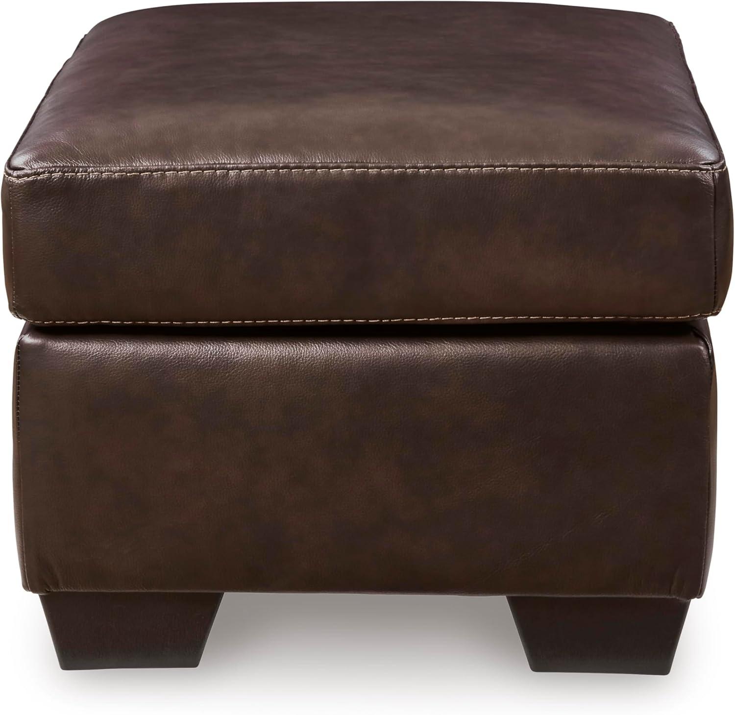 imageSignature Design by Ashley Santorine Classic Tufted Leather Match Chair Dark BrownOttoman