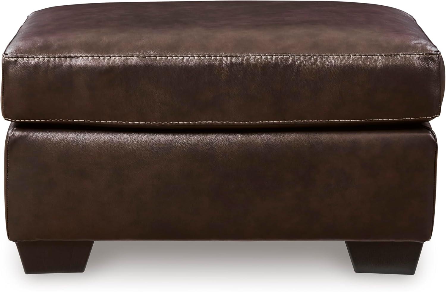 imageSignature Design by Ashley Santorine Classic Tufted Leather Match Chair Dark BrownOttoman