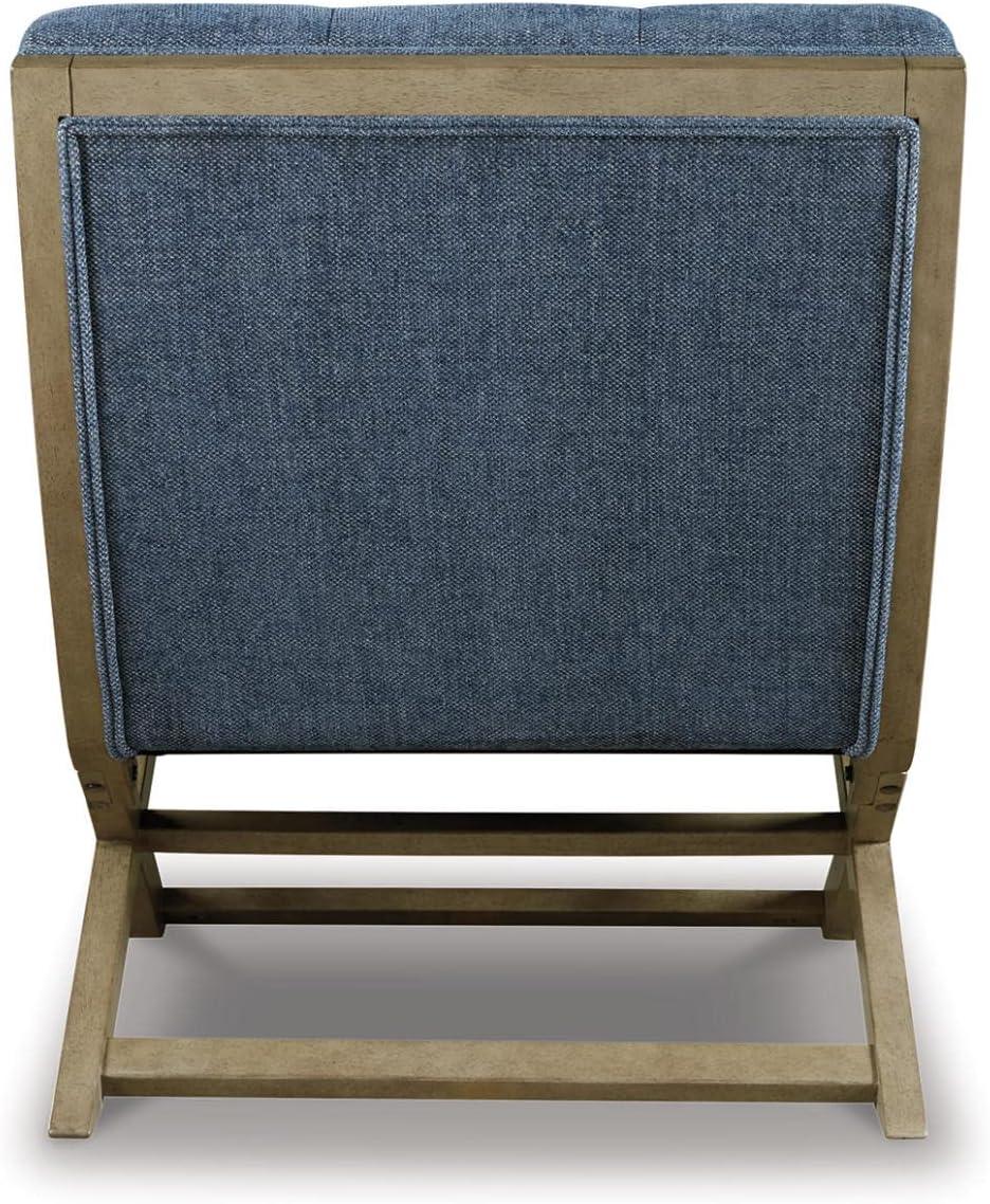 imageSignature Design by Ashley Sidewinder MidCentury Modern Faux Leather Accent Chair BrownBlue