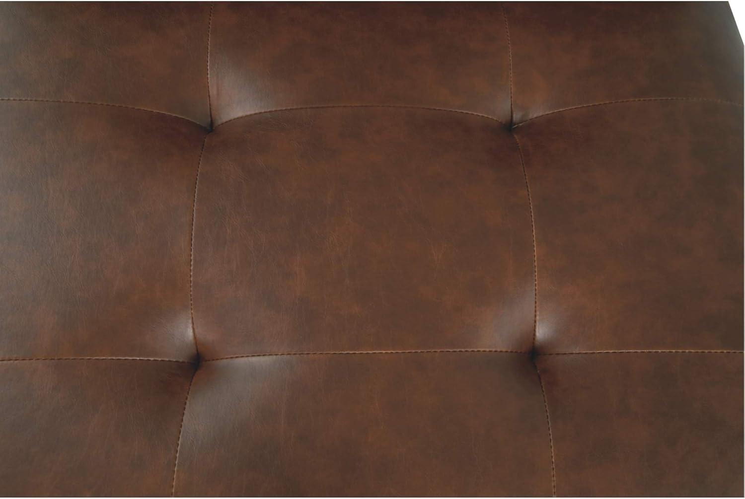 imageSignature Design by Ashley Sidewinder MidCentury Modern Faux Leather Accent Chair BrownBrown