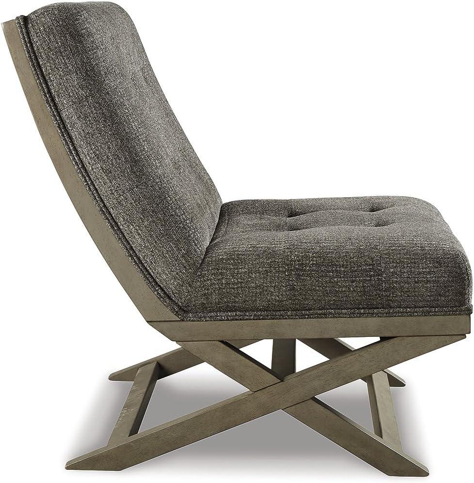 imageSignature Design by Ashley Sidewinder MidCentury Modern Faux Leather Accent Chair BrownGrayish Brown
