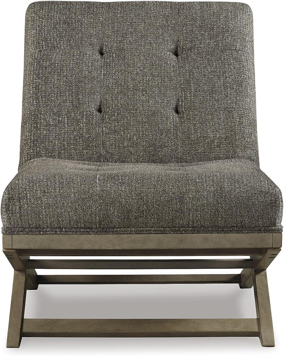 imageSignature Design by Ashley Sidewinder MidCentury Modern Faux Leather Accent Chair BrownGrayish Brown