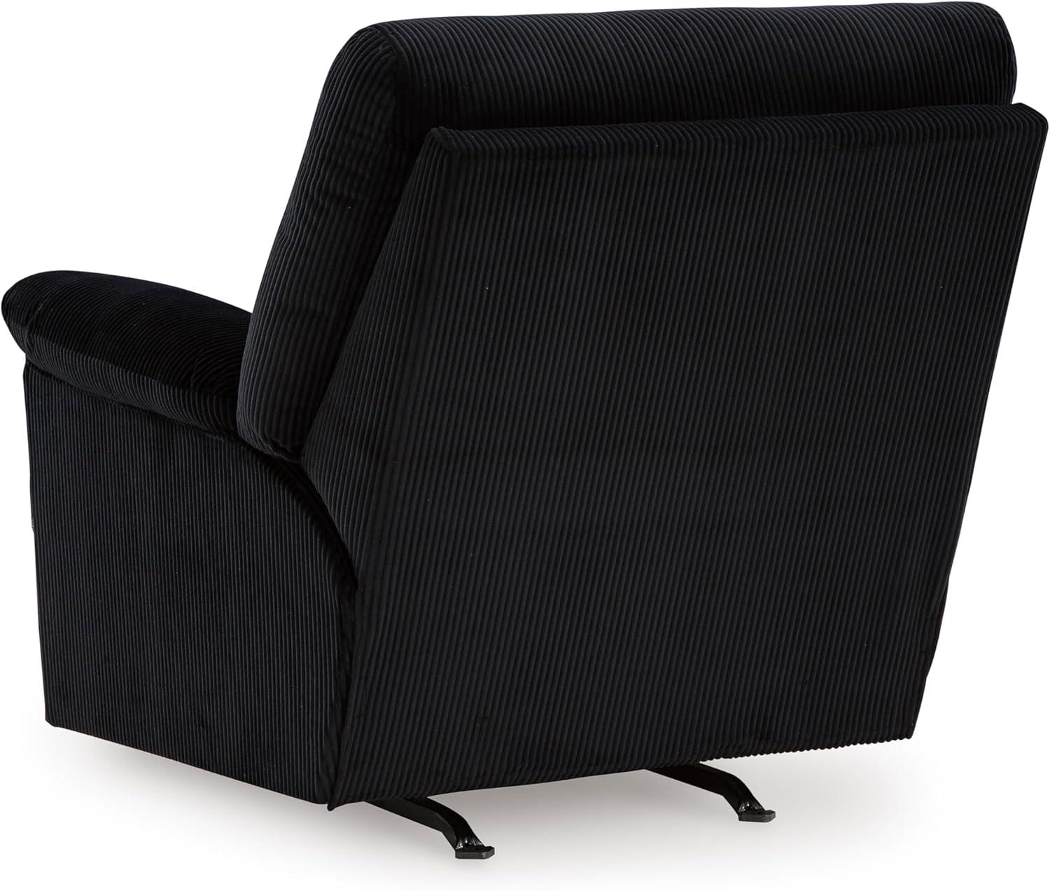 imageSignature Design by Ashley SimpleJoy Casual Manual Rocker Recliner with PillowTop Arms BlueBlack