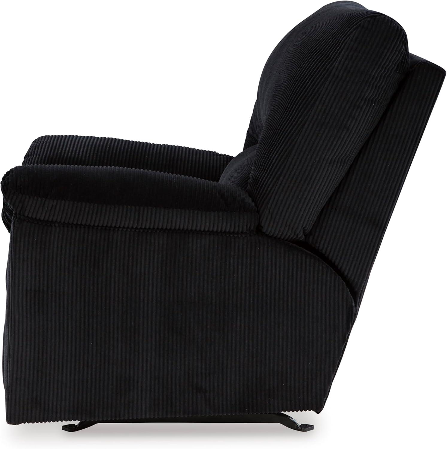 imageSignature Design by Ashley SimpleJoy Casual Manual Rocker Recliner with PillowTop Arms BlueBlack