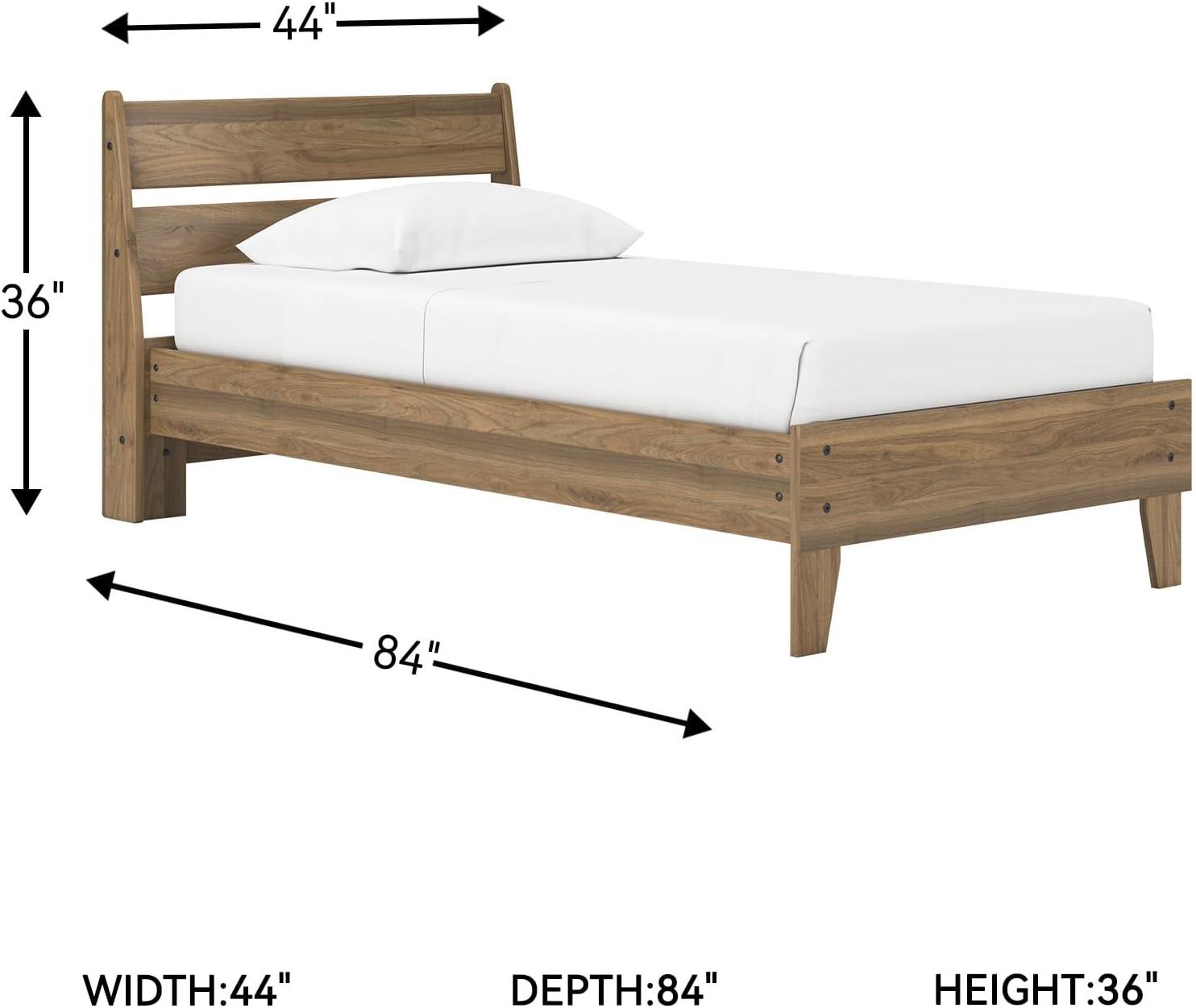 imageSignature Design by Ashley Socalle Casual Queen Platform Bed with Metal Slats No Box Spring Needed BlackHoney Brown