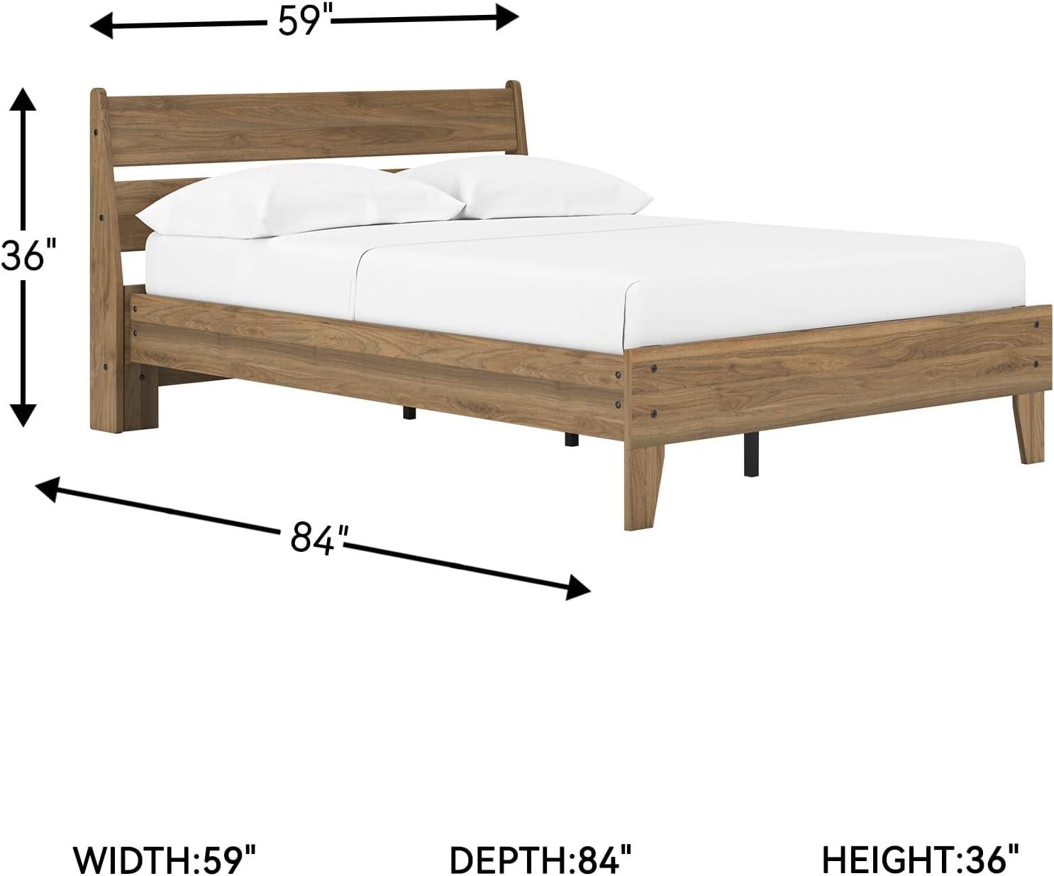 imageSignature Design by Ashley Socalle Casual Queen Platform Bed with Metal Slats No Box Spring Needed BlackHoney Brown