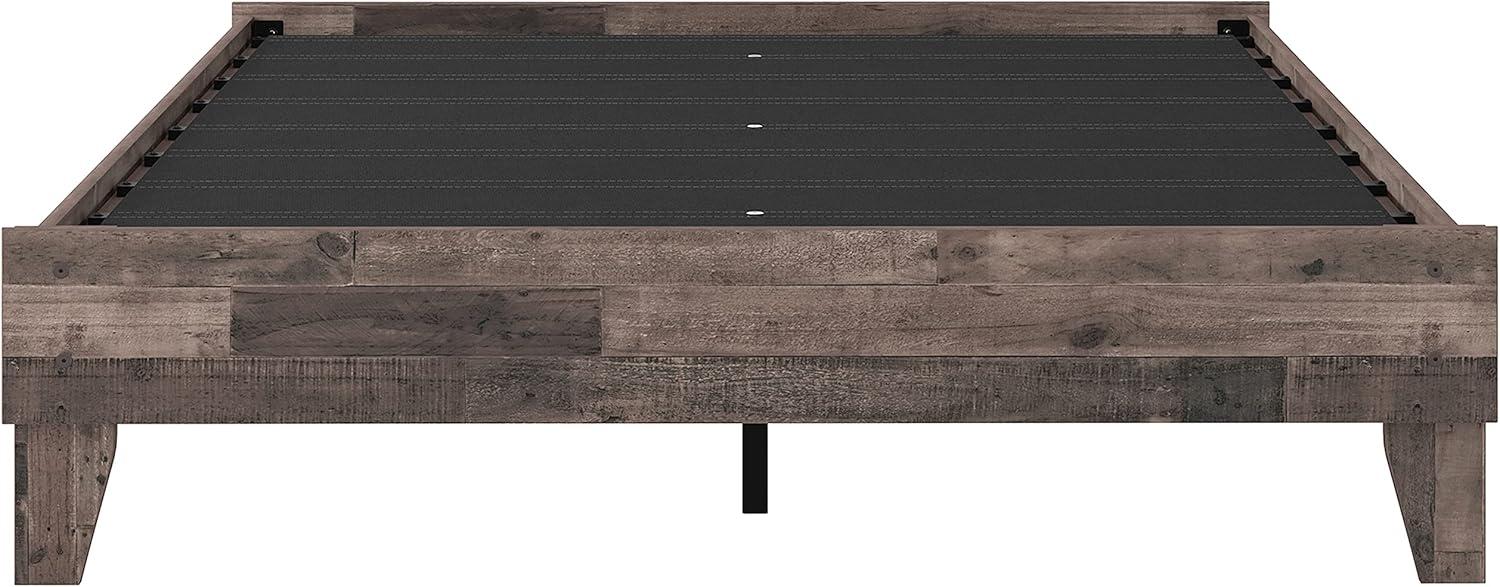 imageSignature Design by Ashley Socalle Casual Queen Platform Bed with Metal Slats No Box Spring Needed BlackRustic Gray