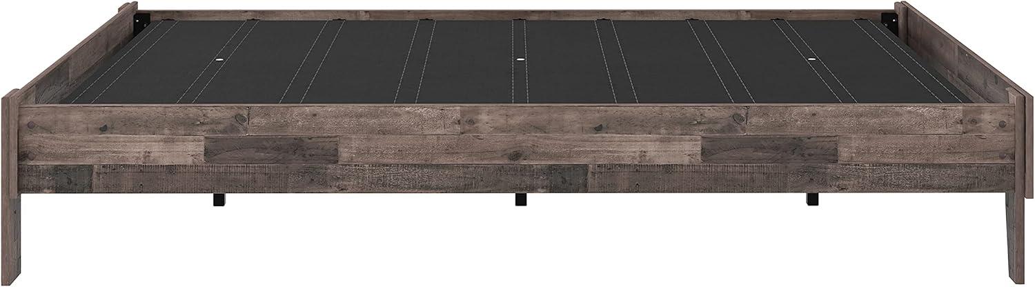 imageSignature Design by Ashley Socalle Casual Queen Platform Bed with Metal Slats No Box Spring Needed BlackRustic Gray