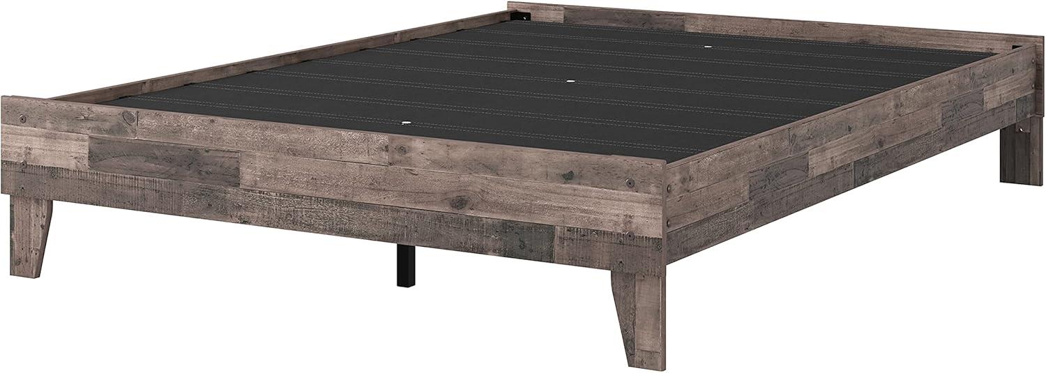 imageSignature Design by Ashley Socalle Casual Queen Platform Bed with Metal Slats No Box Spring Needed BlackRustic Gray