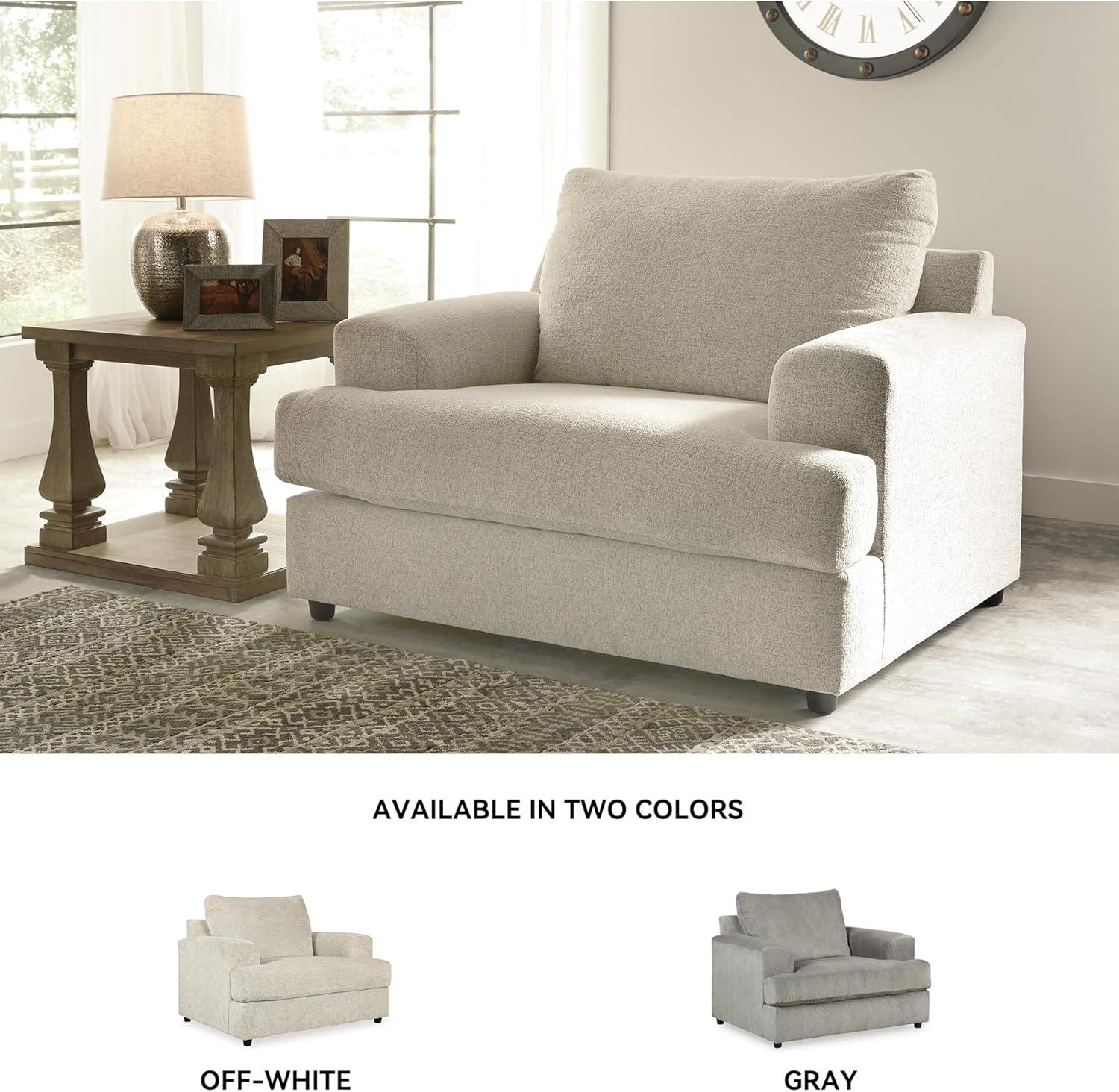 imageSignature Design by Ashley Soletren Contemporary Chenille Chair and a Half GrayCream