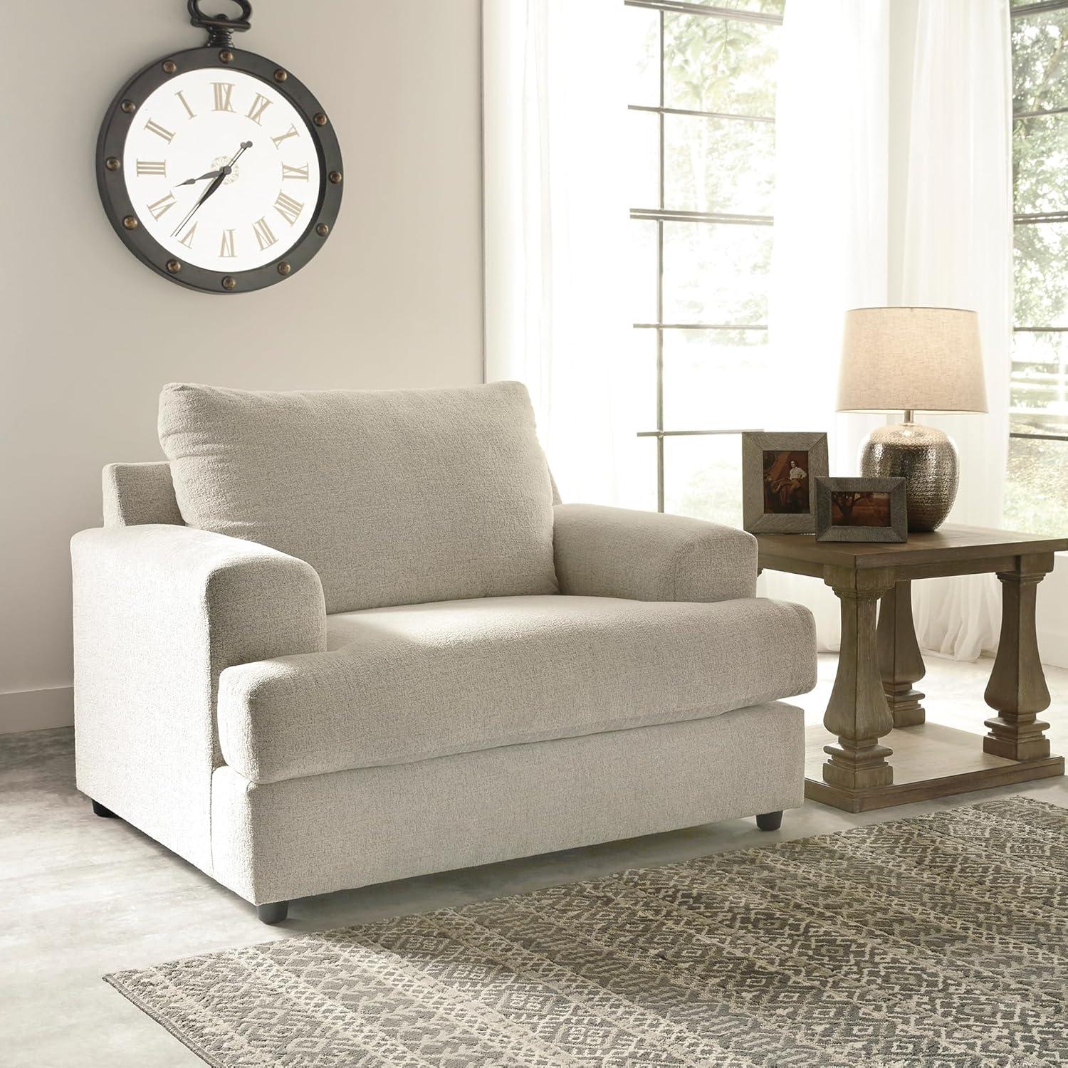imageSignature Design by Ashley Soletren Contemporary Chenille Chair and a Half GrayCream