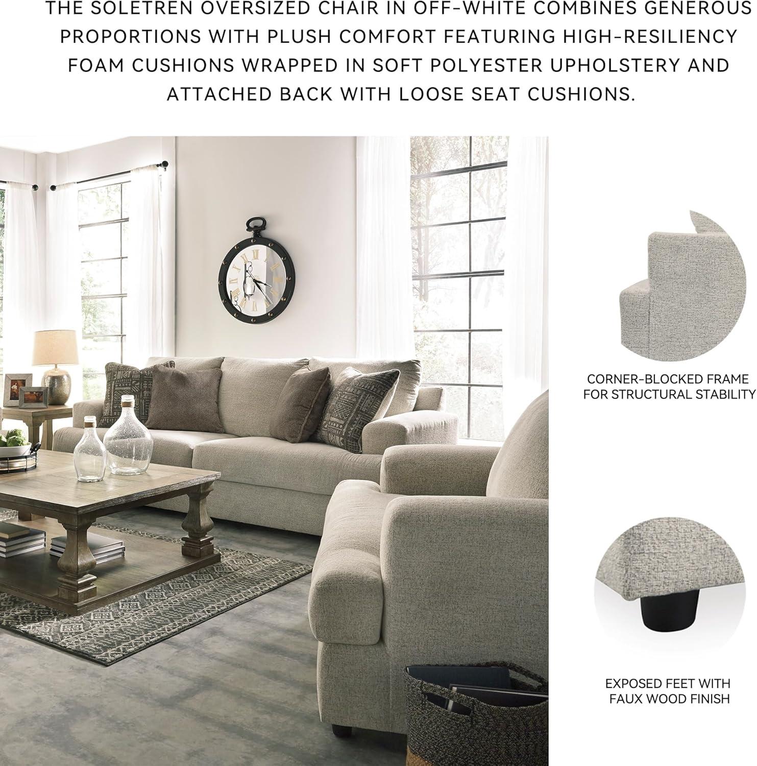 imageSignature Design by Ashley Soletren Contemporary Chenille Chair and a Half GrayCream