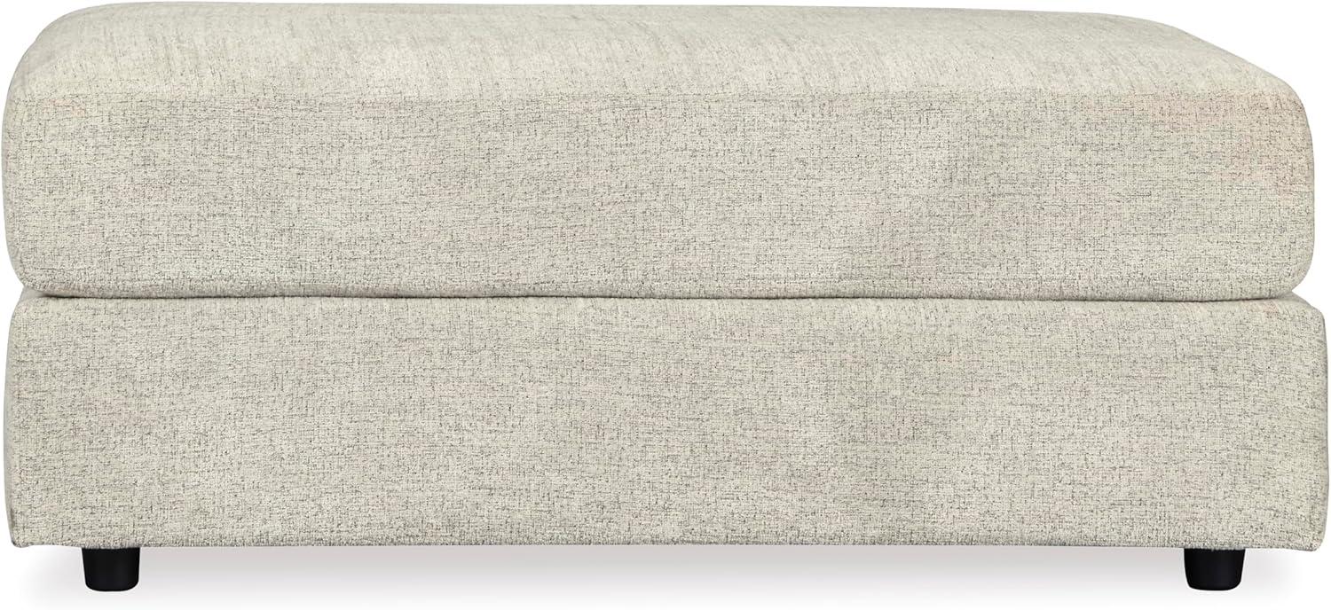 imageSignature Design by Ashley Soletren Contemporary Chenille Oversized Ottoman GrayCream