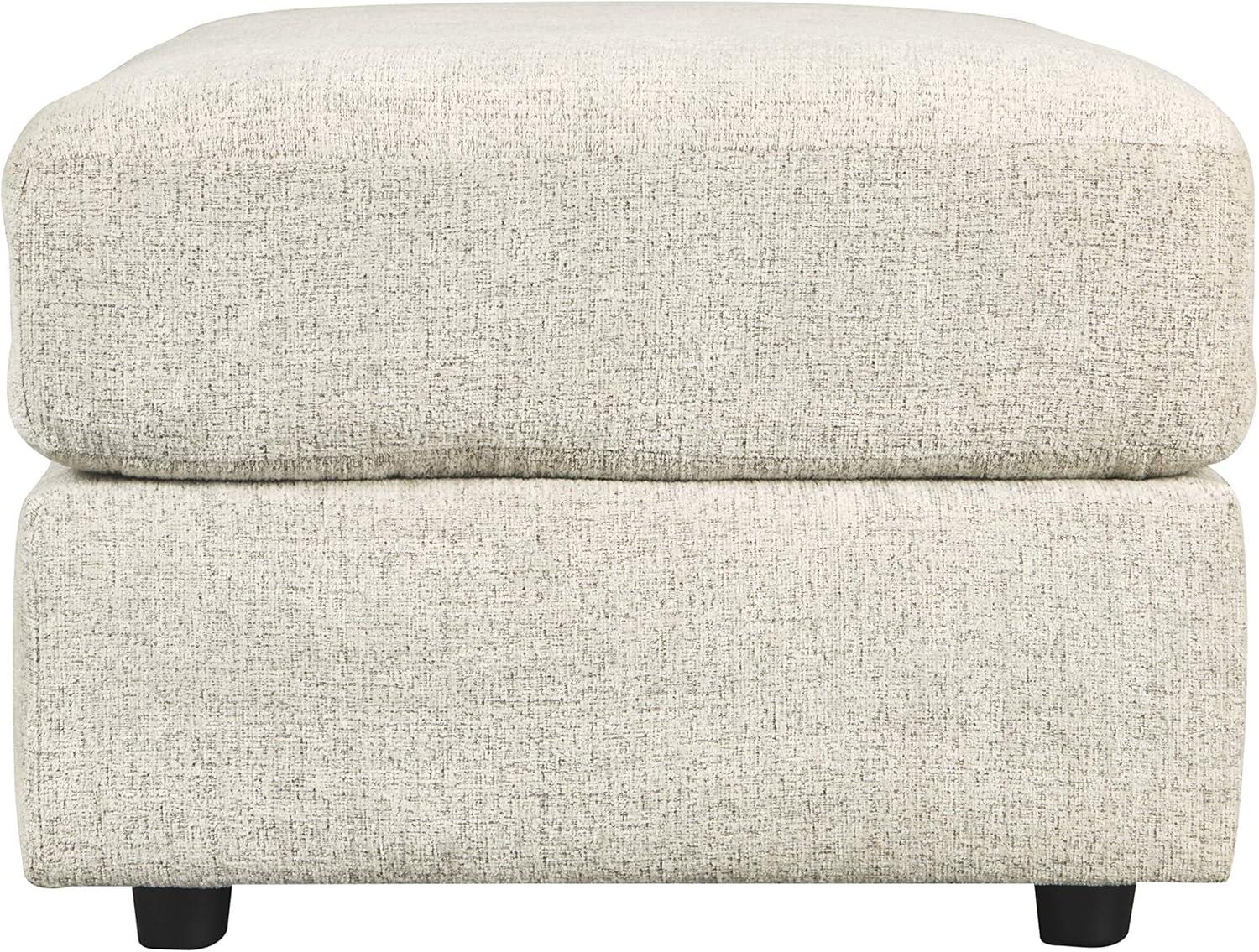 imageSignature Design by Ashley Soletren Contemporary Chenille Oversized Ottoman GrayCream
