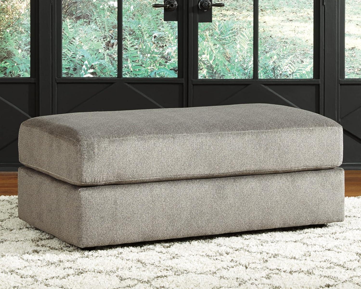 imageSignature Design by Ashley Soletren Contemporary Chenille Oversized Ottoman GrayGrey