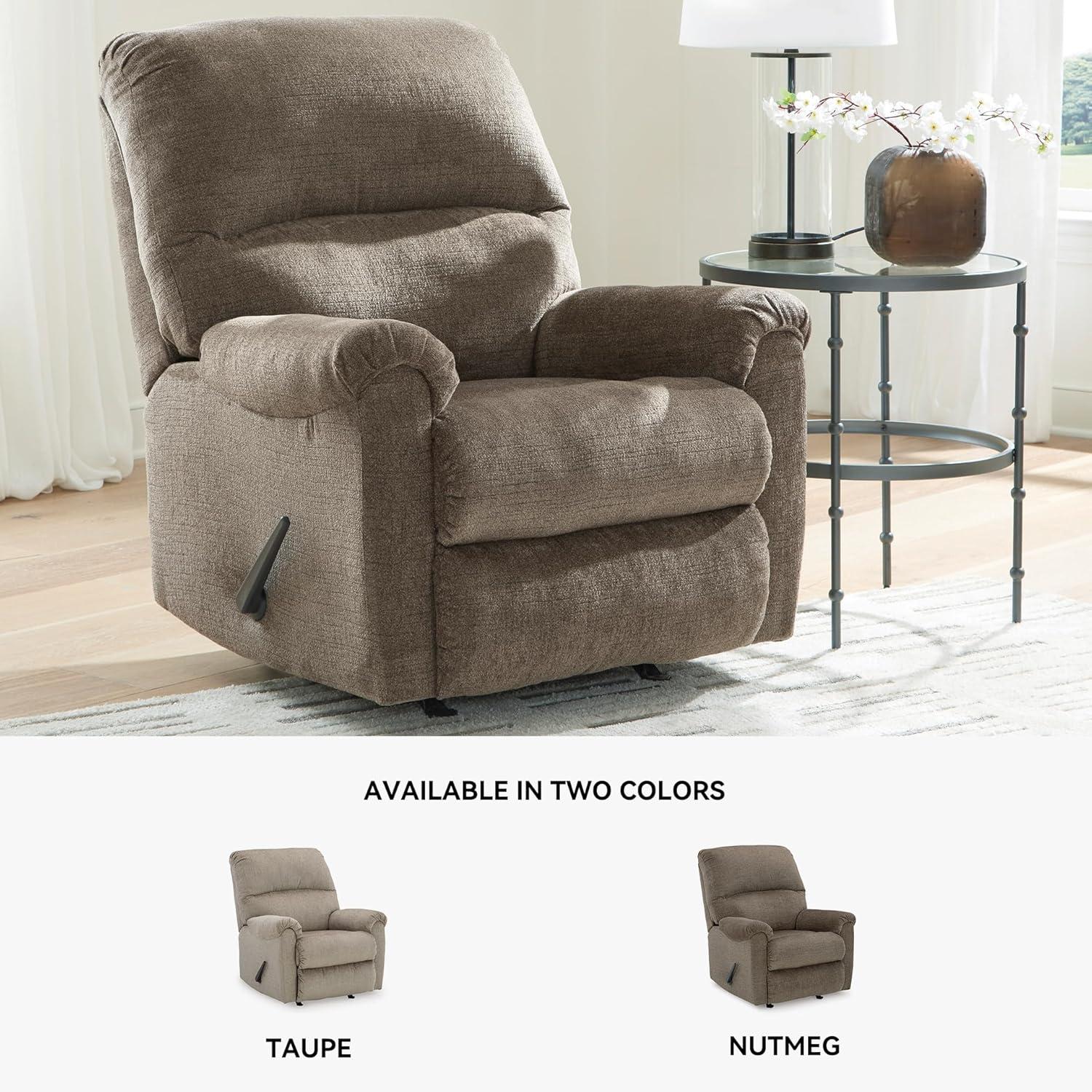 imageSignature Design by Ashley Stonemeade Casual Manual Rocker Recliner Light BrownDark Brown
