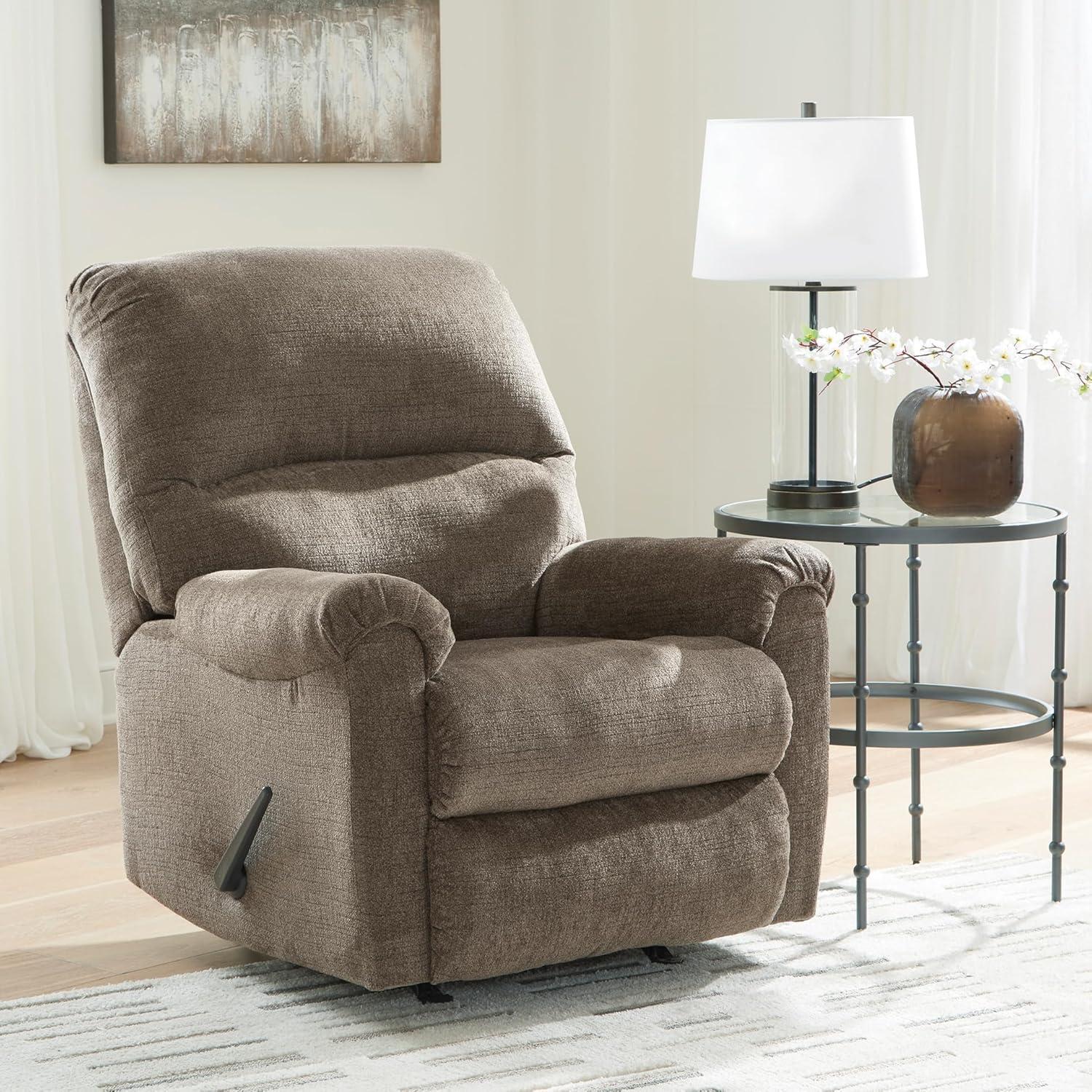 imageSignature Design by Ashley Stonemeade Casual Manual Rocker Recliner Light BrownDark Brown
