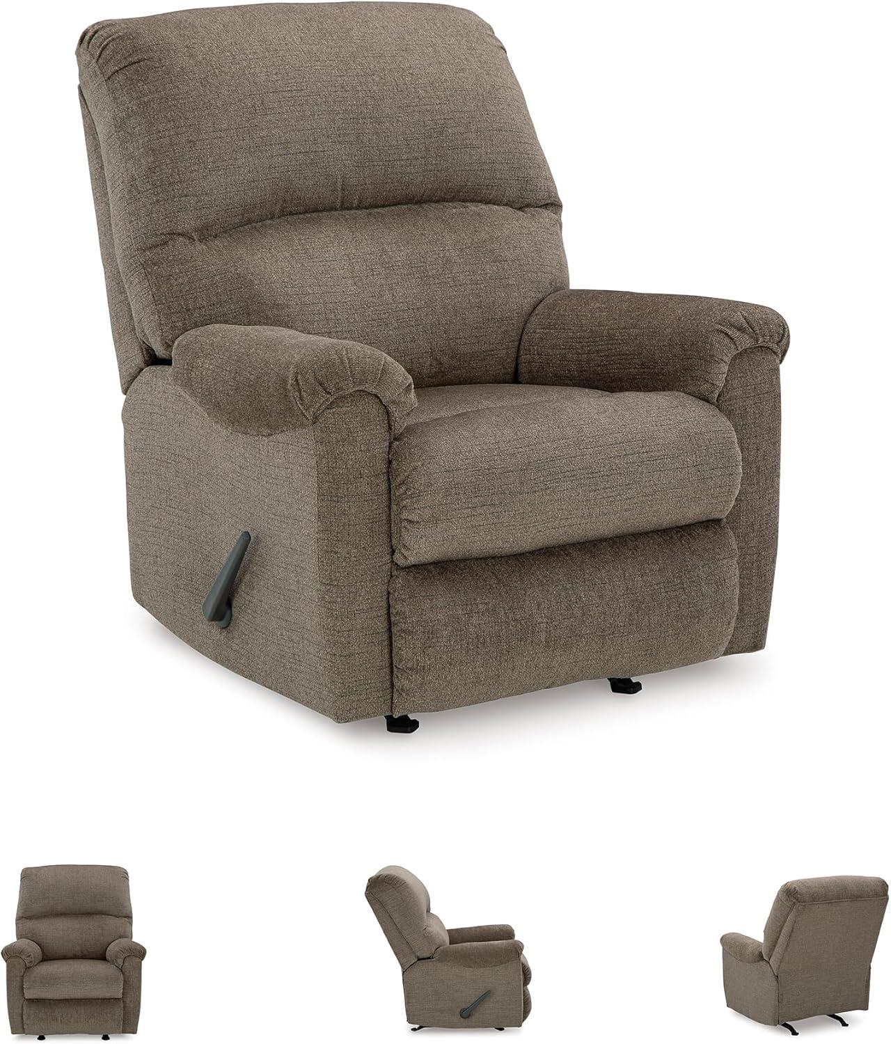 imageSignature Design by Ashley Stonemeade Casual Manual Rocker Recliner Light BrownDark Brown