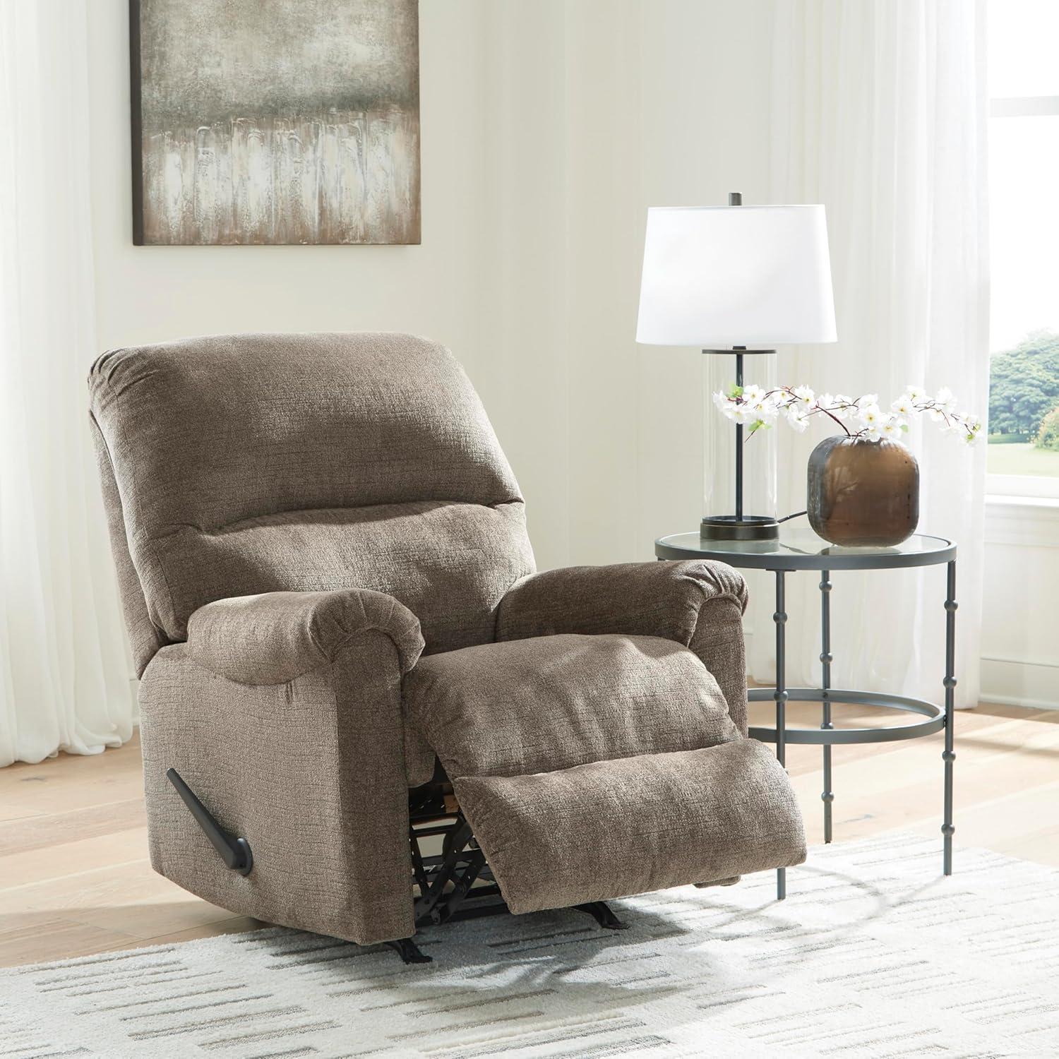 imageSignature Design by Ashley Stonemeade Casual Manual Rocker Recliner Light BrownDark Brown