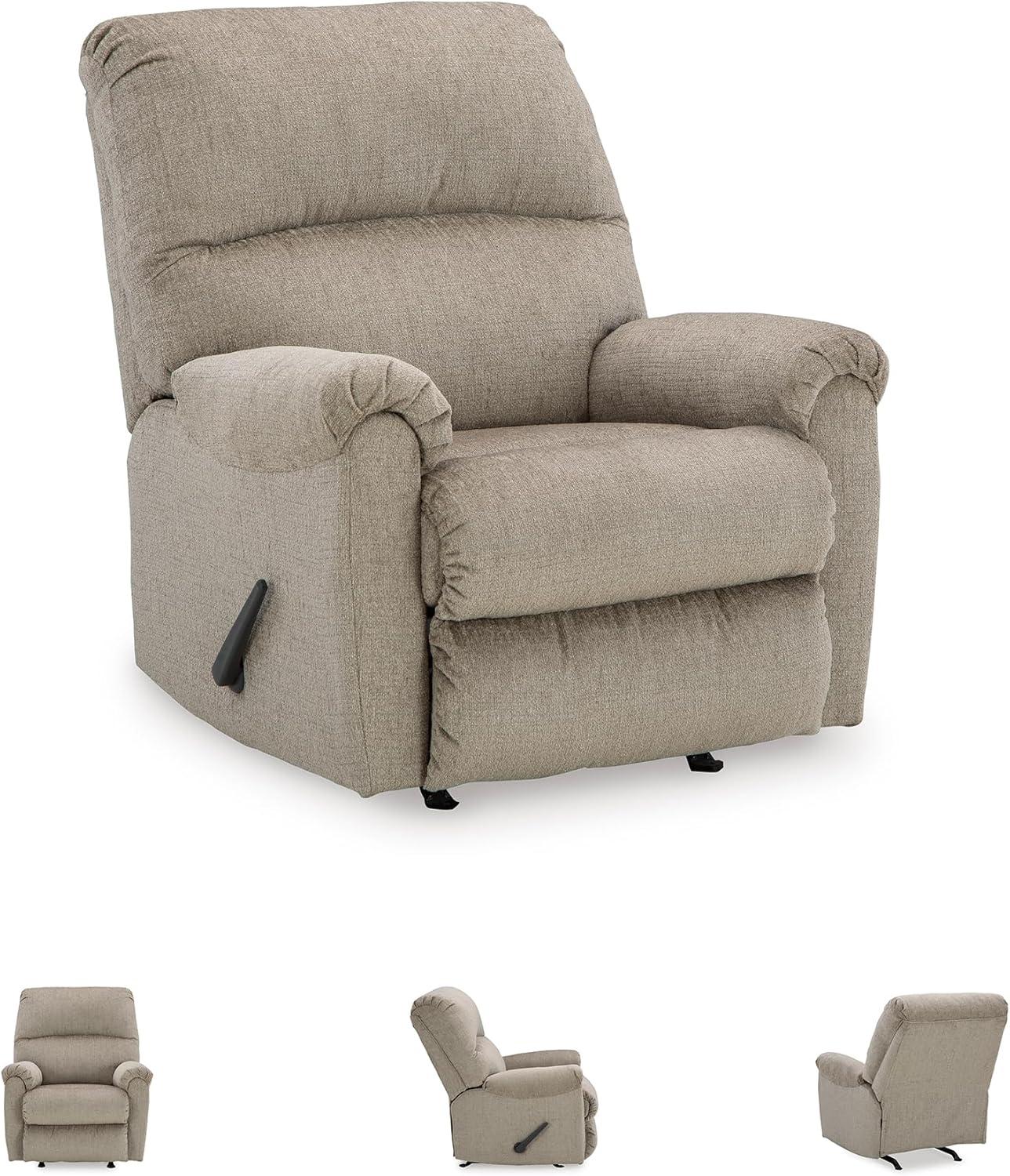 imageSignature Design by Ashley Stonemeade Casual Manual Rocker Recliner Light BrownLight Brown