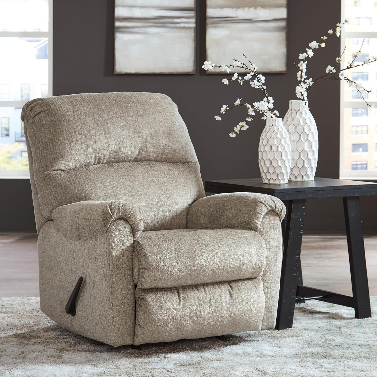 imageSignature Design by Ashley Stonemeade Casual Manual Rocker Recliner Light BrownLight Brown