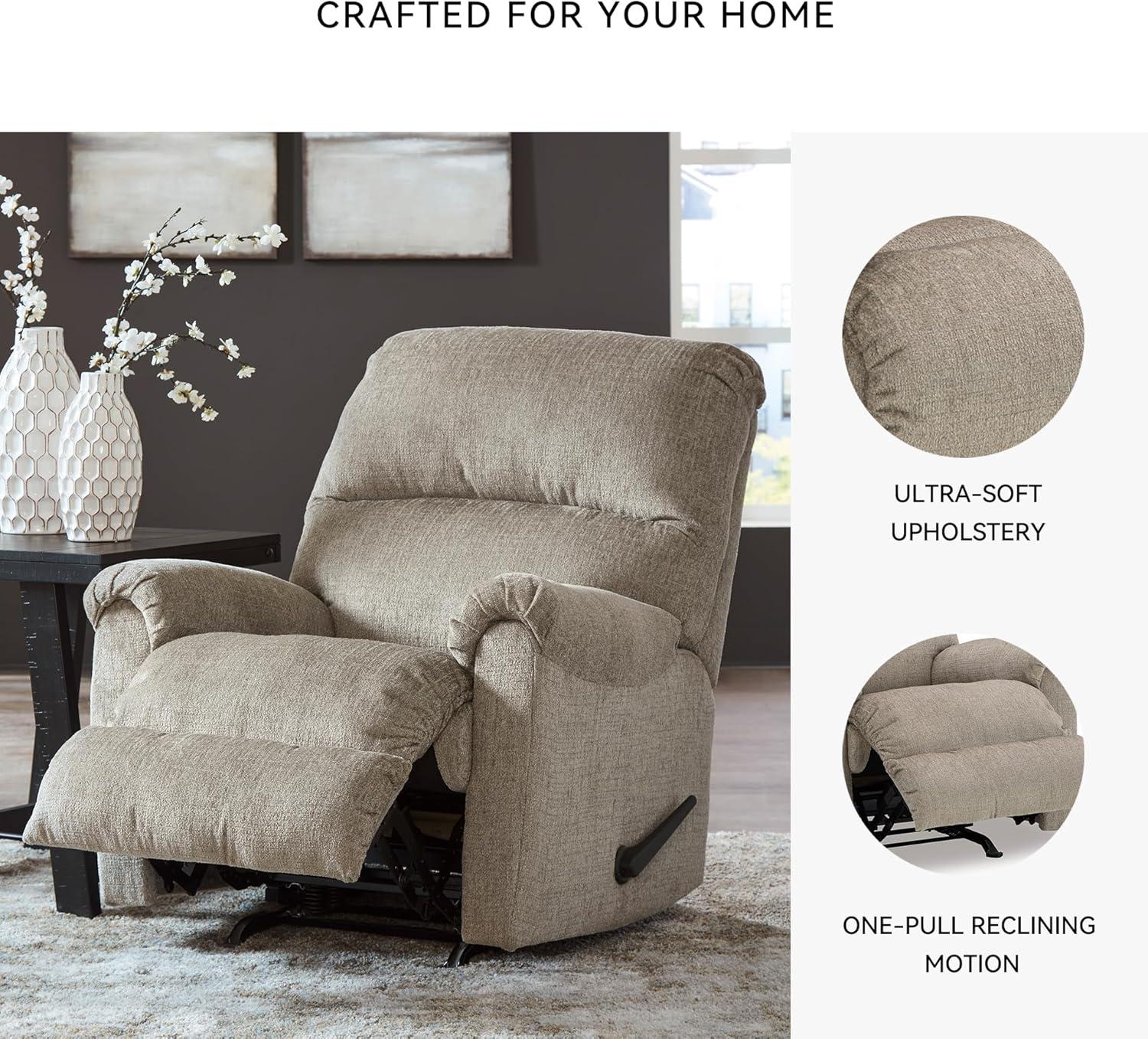 imageSignature Design by Ashley Stonemeade Casual Manual Rocker Recliner Light BrownLight Brown