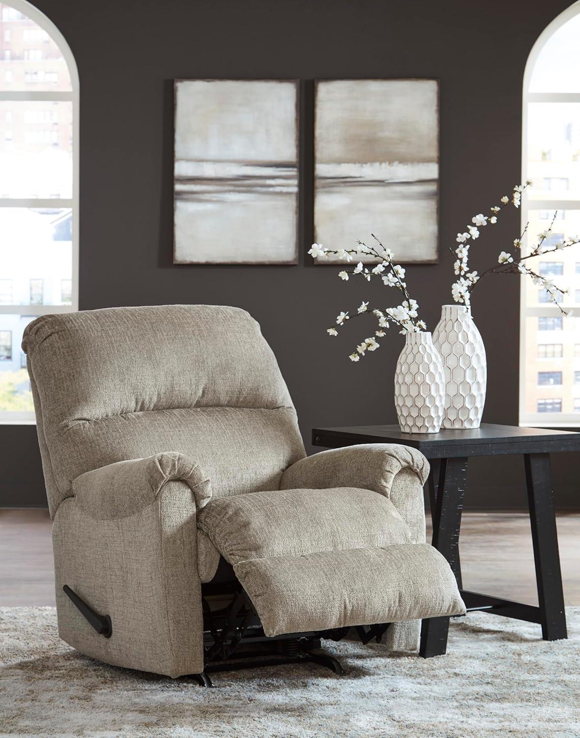 imageSignature Design by Ashley Stonemeade Casual Manual Rocker Recliner Light BrownLight Brown