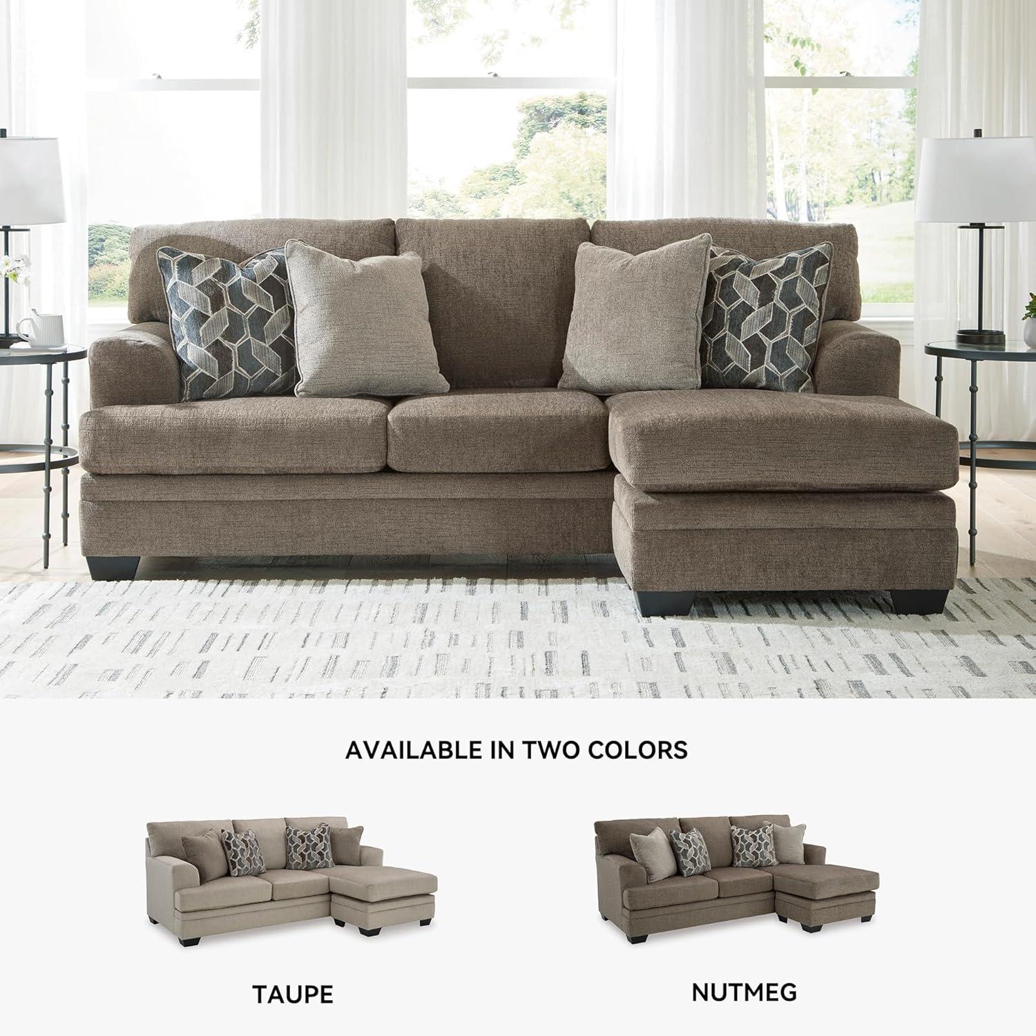 imageSignature Design by Ashley Stonemeade Casual RightArm Facing Sofa Chaise with 4 Toss Pillows Dark BrownDark Brown