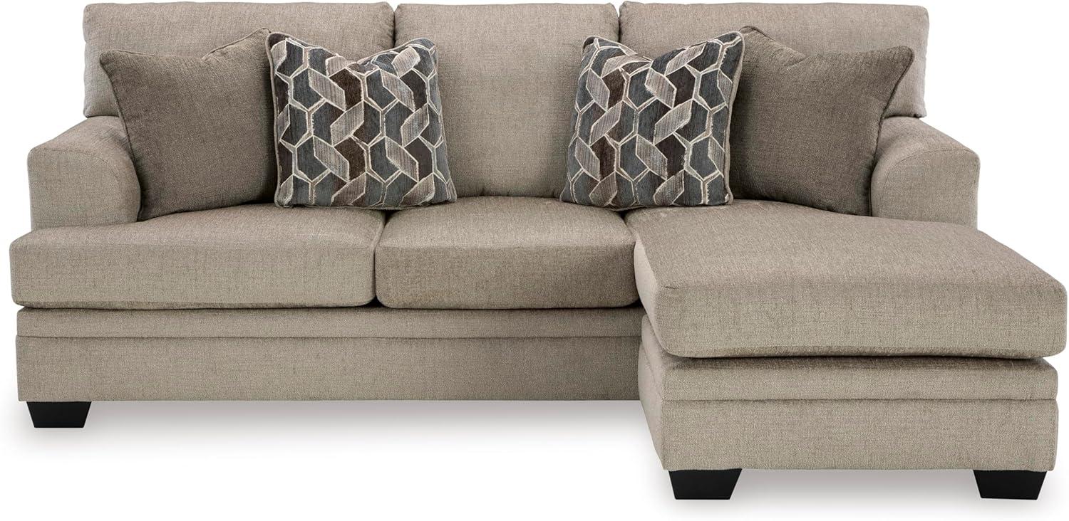 imageSignature Design by Ashley Stonemeade Casual RightArm Facing Sofa Chaise with 4 Toss Pillows Dark BrownLight Brown