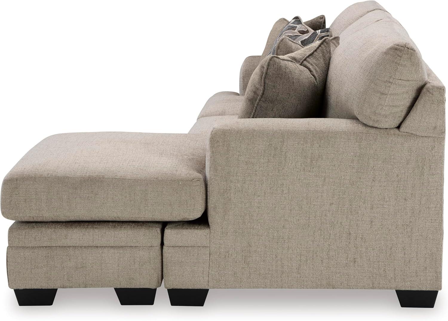 imageSignature Design by Ashley Stonemeade Casual RightArm Facing Sofa Chaise with 4 Toss Pillows Dark BrownLight Brown