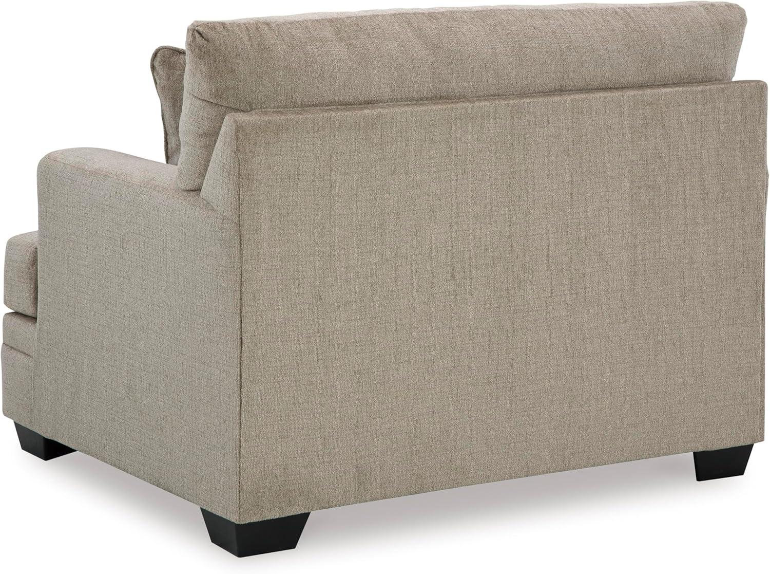 imageSignature Design by Ashley Stonemeade Casual Upholstered Oversized Chair with 1 Toss Pillow Light BrownLight Brown