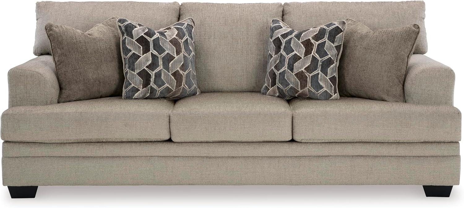 imageSignature Design by Ashley Stonemeade Contemporary Sofa Sleeper with Folding Gel Memory Foam Mattress Reversible Cushions and 4 Accent Pillows Queen Light Brown