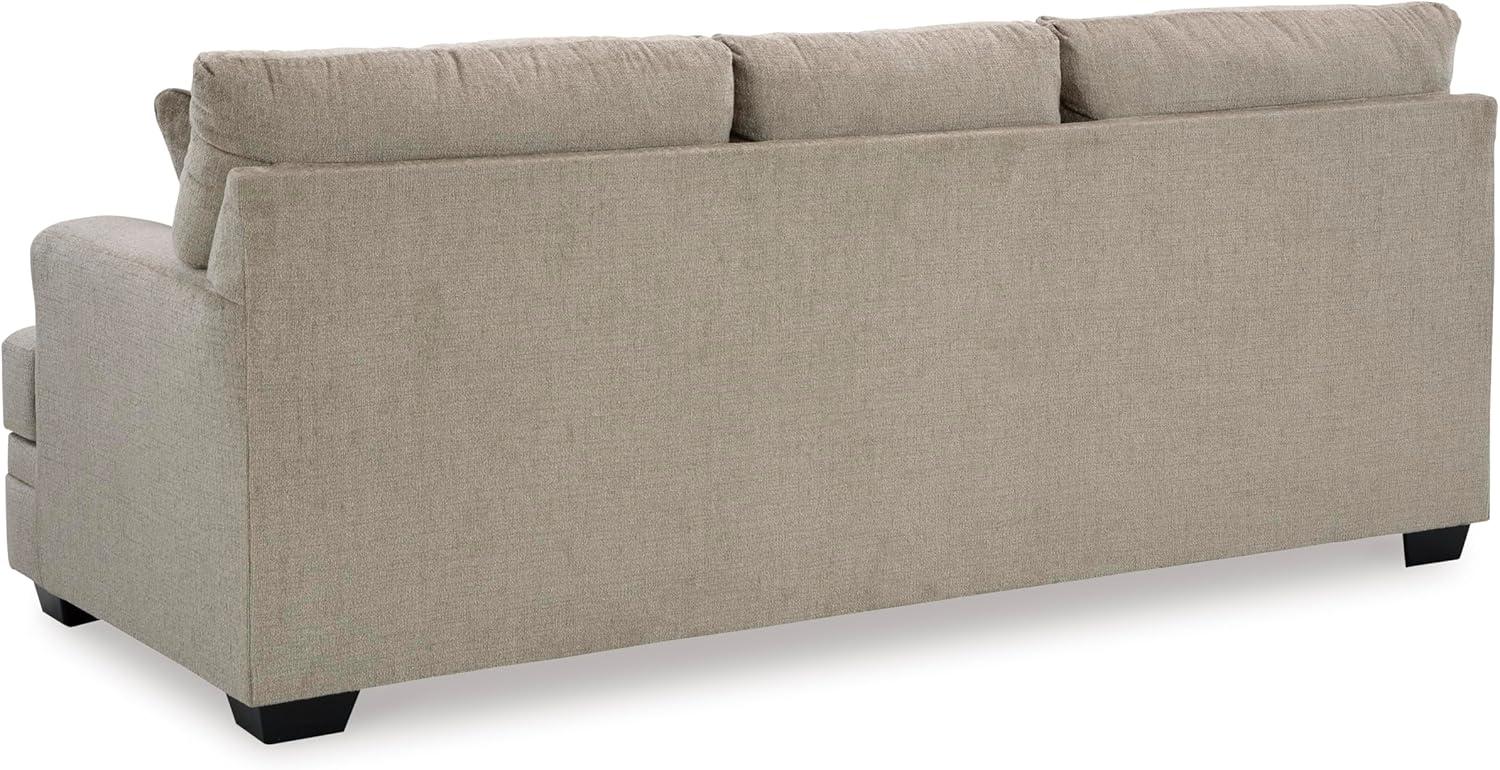 imageSignature Design by Ashley Stonemeade Contemporary Sofa Sleeper with Folding Gel Memory Foam Mattress Reversible Cushions and 4 Accent Pillows Queen Light Brown