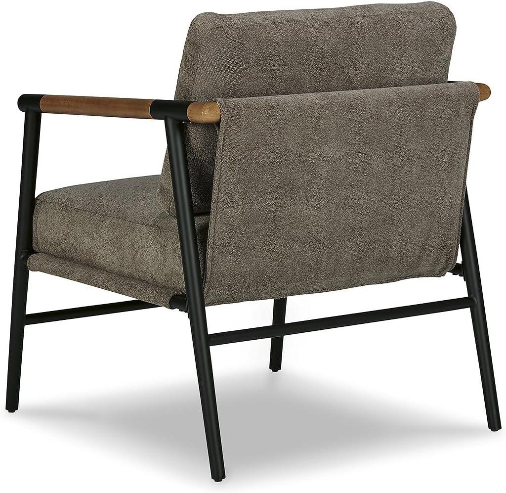 imageSignature Design by Ashley Tilden MidCentury Modern Accent Chair Ivory ampamp BlackBrown