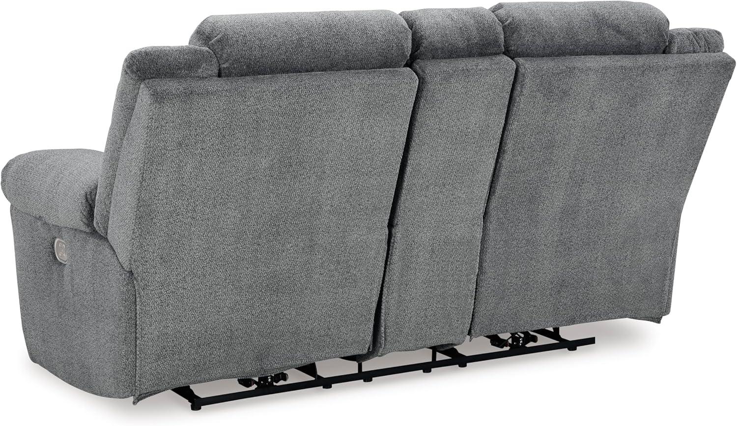 imageSignature Design by Ashley TipOff Classic Wall Hugger Power Recliner with Adjustable Headrest and USB Ports Light BrownGrey