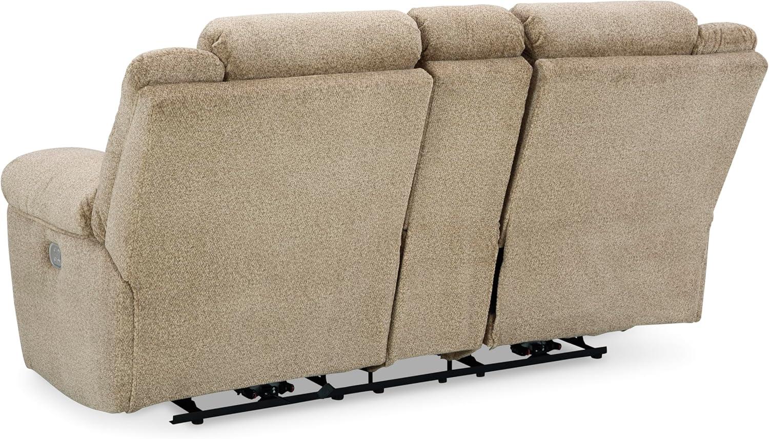 imageSignature Design by Ashley TipOff Classic Wall Hugger Power Recliner with Adjustable Headrest and USB Ports Light BrownLight Brown