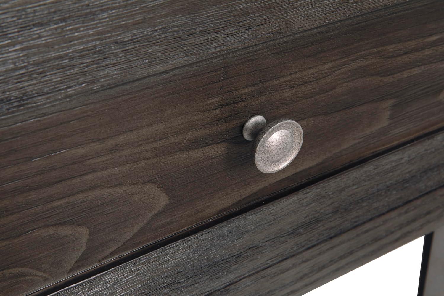 imageSignature Design by Ashley Todoe Industrial SpringLift Top Coffee Table 2 Storage Drawers Metal Legs Wood 5438quot W x 285quot D x 1825quot H Dark Gray ampamp Weathered Pine FinishDark Gray