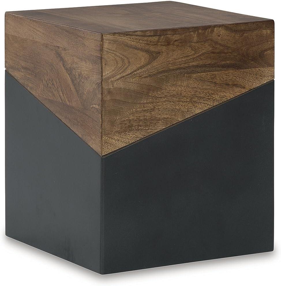 imageSignature Design by Ashley Trailbend Eclectic Accent End Table Brown ampamp Gunmetal
