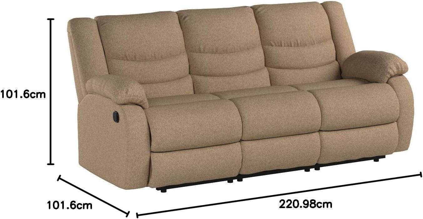 imageSignature Design by Ashley Tulen Modern Manual Pull Tab Reclining Loveseat Dark GrayLight Brown