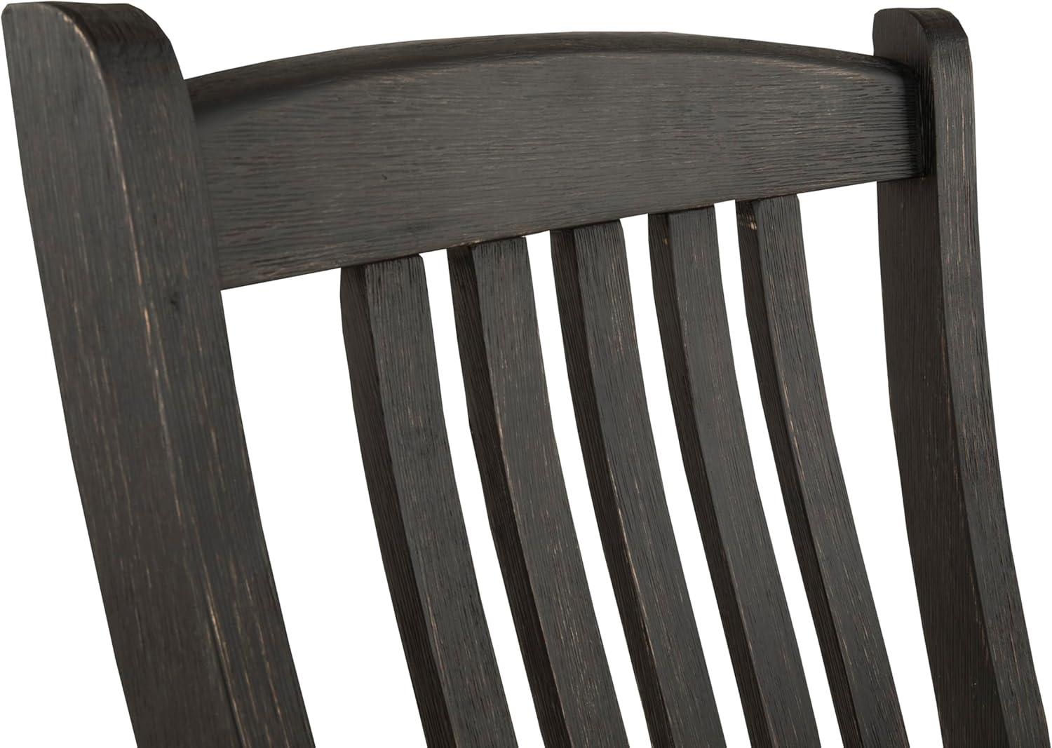 imageSignature Design by Ashley Tyler Creek Dining Room Upholstered Side Chair 2 Count Solid Wood 1925quot H Black and Grayish BlackBlack