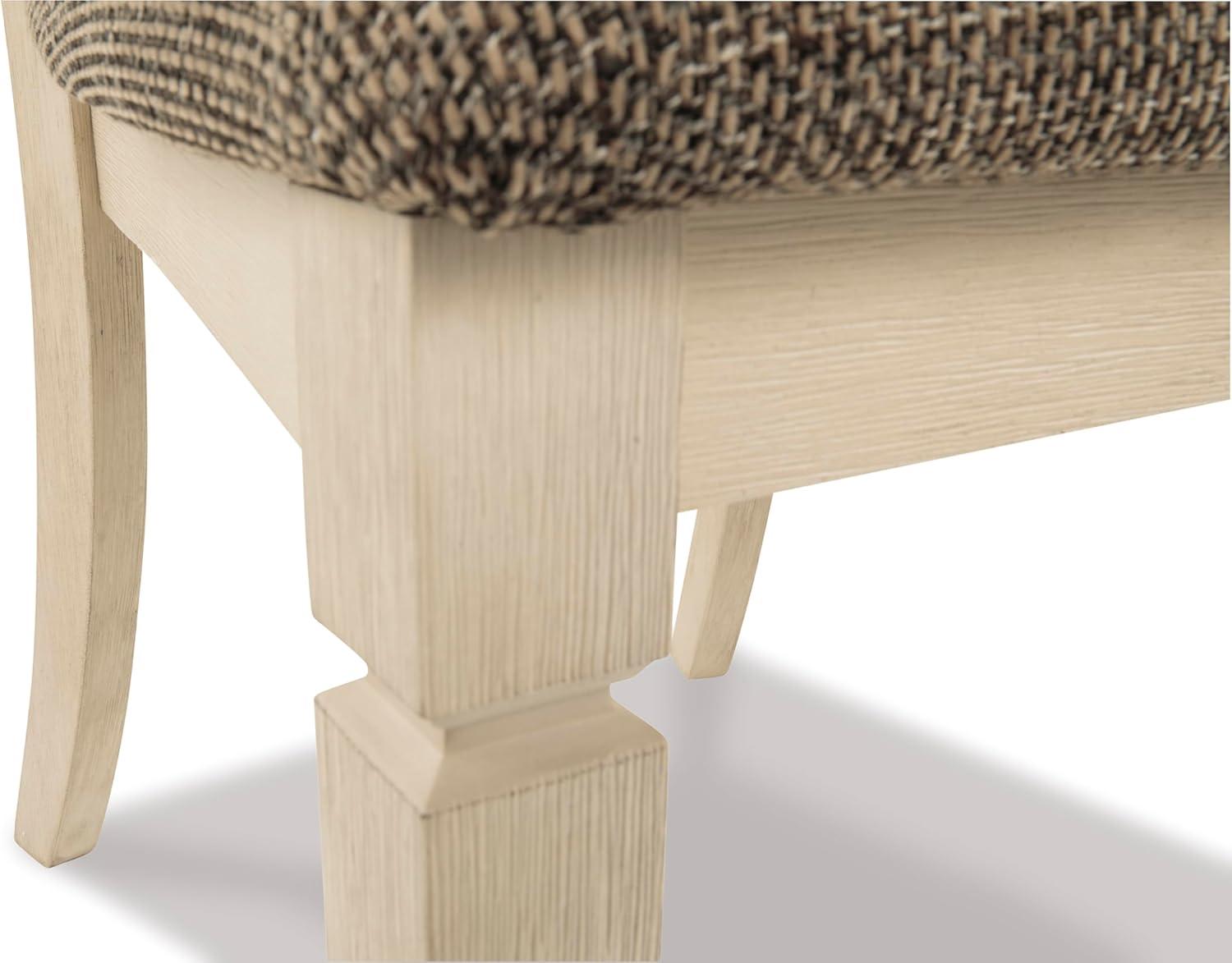 imageSignature Design by Ashley Tyler Creek Dining Room Upholstered Side Chair 2 Count Solid Wood 1925quot H Black and Grayish BlackWhite