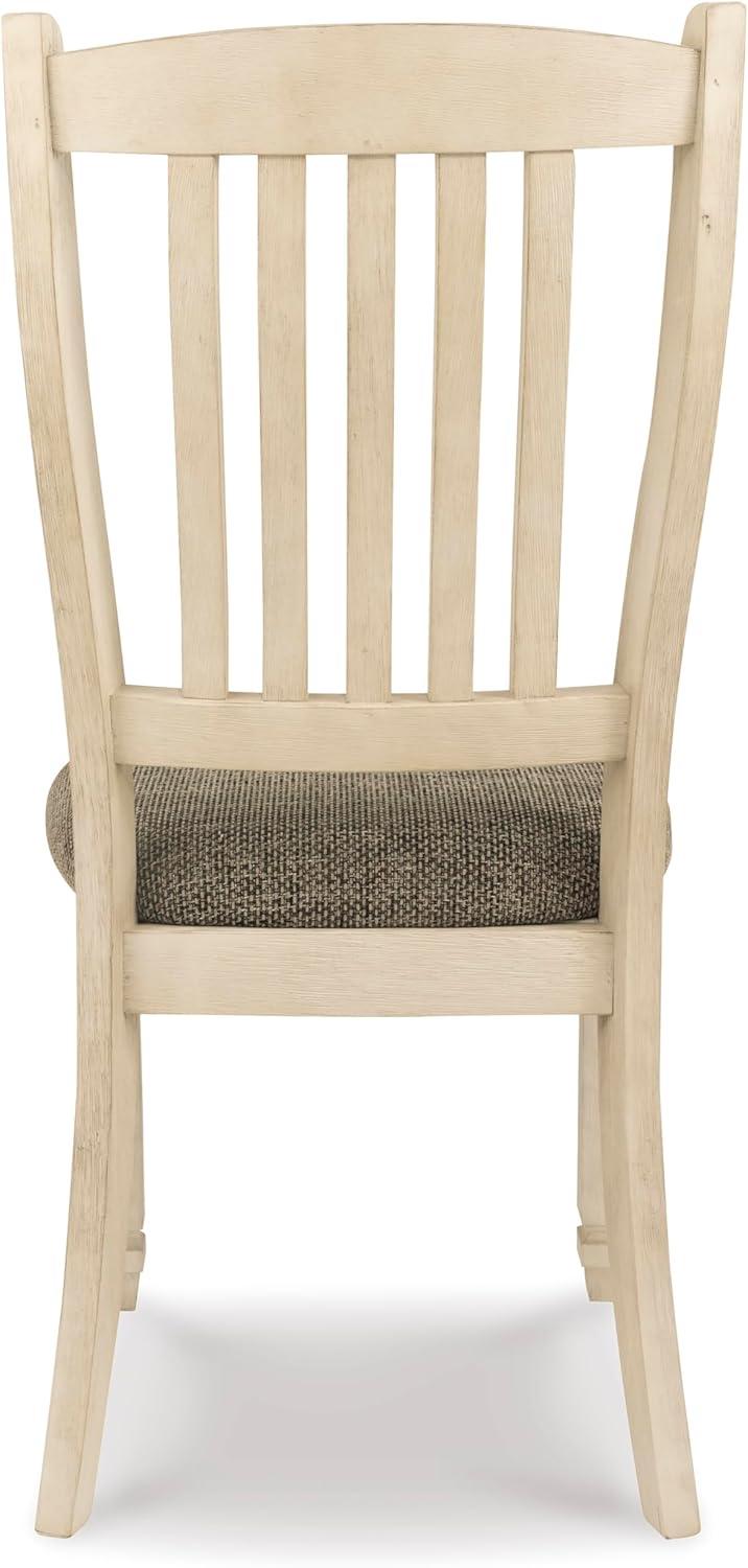 imageSignature Design by Ashley Tyler Creek Dining Room Upholstered Side Chair 2 Count Solid Wood 1925quot H Black and Grayish BlackWhite