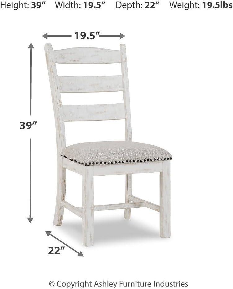 imageSignature Design by Ashley Valebeck Vintage Farmhouse Cushioned Dining Chair 2 Count WhitewashChair